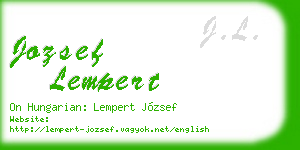 jozsef lempert business card