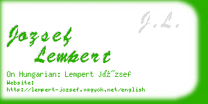 jozsef lempert business card